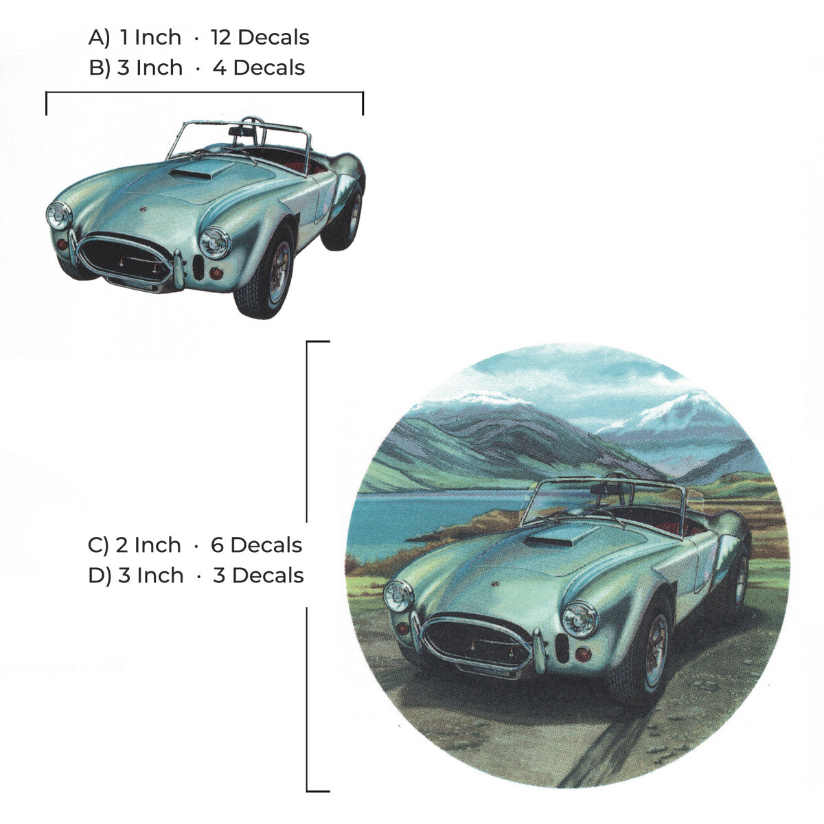Waterslide Decal for Ceramics - Vintage Roadster – Classic Sports Car