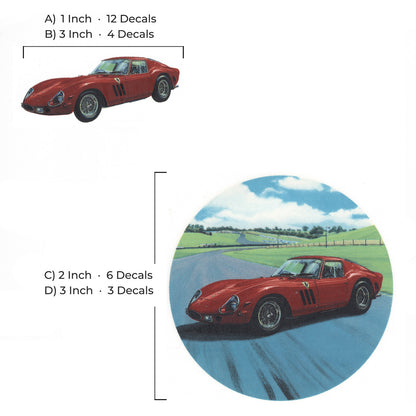 Waterslide Decal for Ceramics - Vintage Ferrari – Classic Sports Car