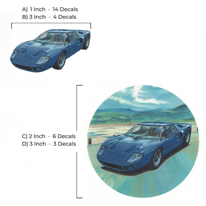 Waterslide Decal for Ceramics - Ford GT40 – Classic Sports Car