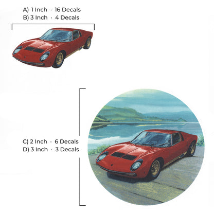 Waterslide Decal for Ceramics - Lamborghini Miura – Classic Sports Car