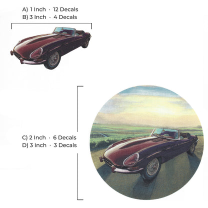 Waterslide Decal for Ceramics - Jaguar E-Type – Classic Sports Car