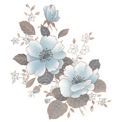 Waterslide Decal for Ceramics - Blue Wild Roses – Vintage Botanical