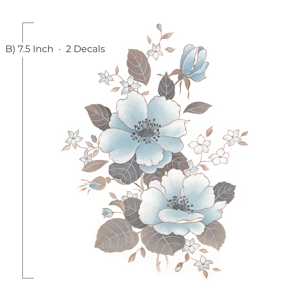 Waterslide Decal for Ceramics - Blue Wild Roses – Vintage Botanical