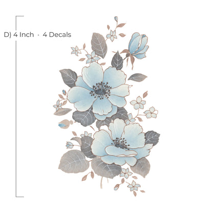 Waterslide Decal for Ceramics - Blue Wild Roses – Vintage Botanical