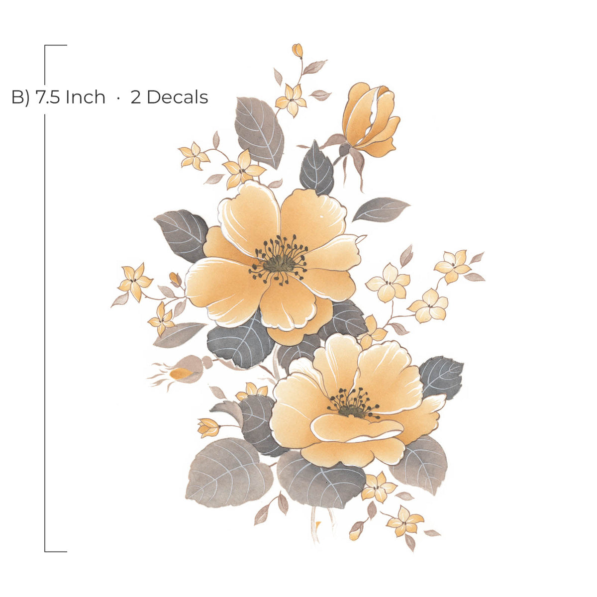Waterslide Decal for Ceramics - Yellow Wild Roses – Vintage Botanical