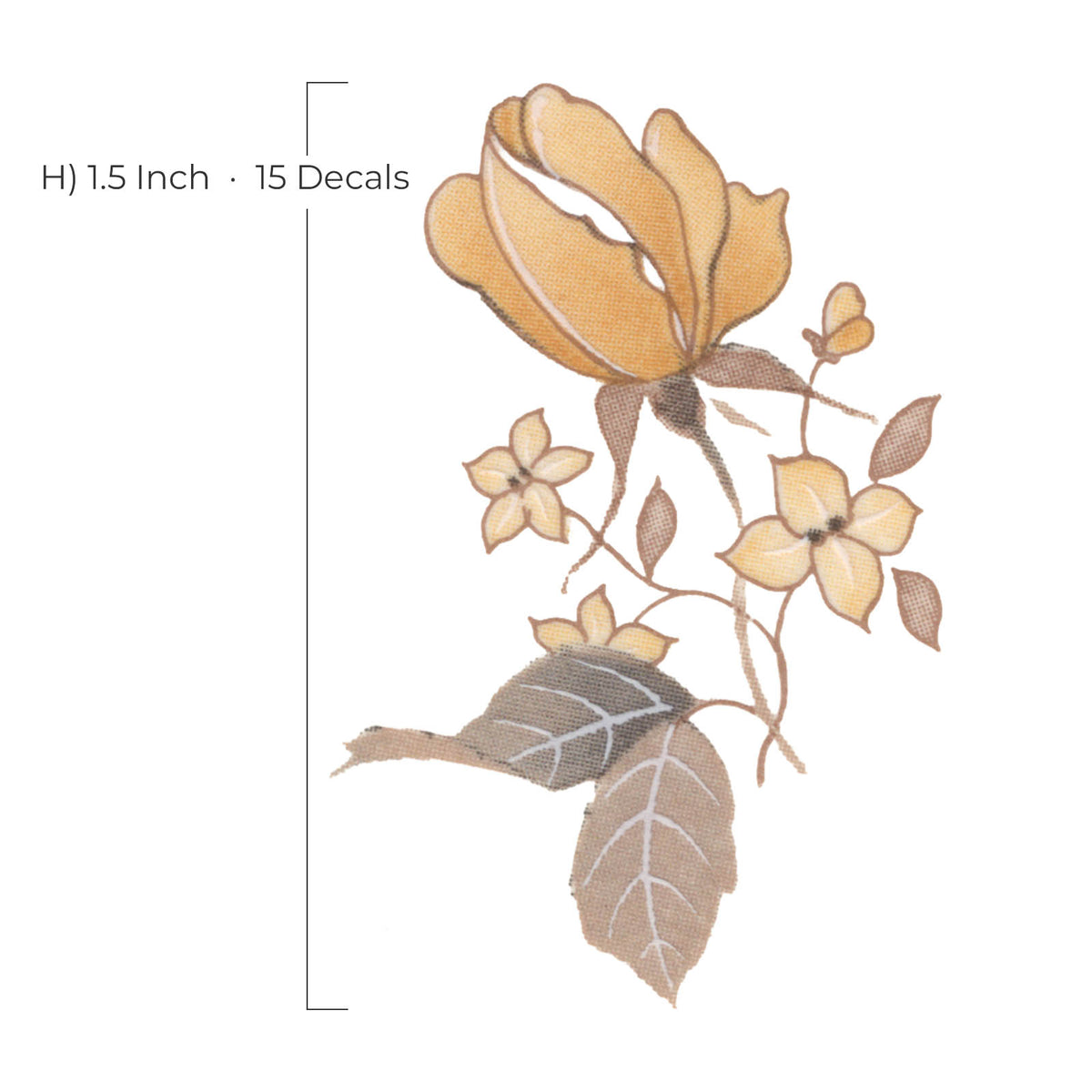 Waterslide Decal for Ceramics - Yellow Wild Roses – Vintage Botanical