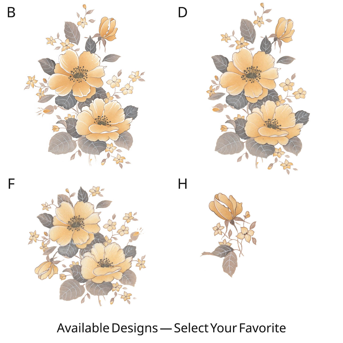 Waterslide Decal for Ceramics - Yellow Wild Roses – Vintage Botanical