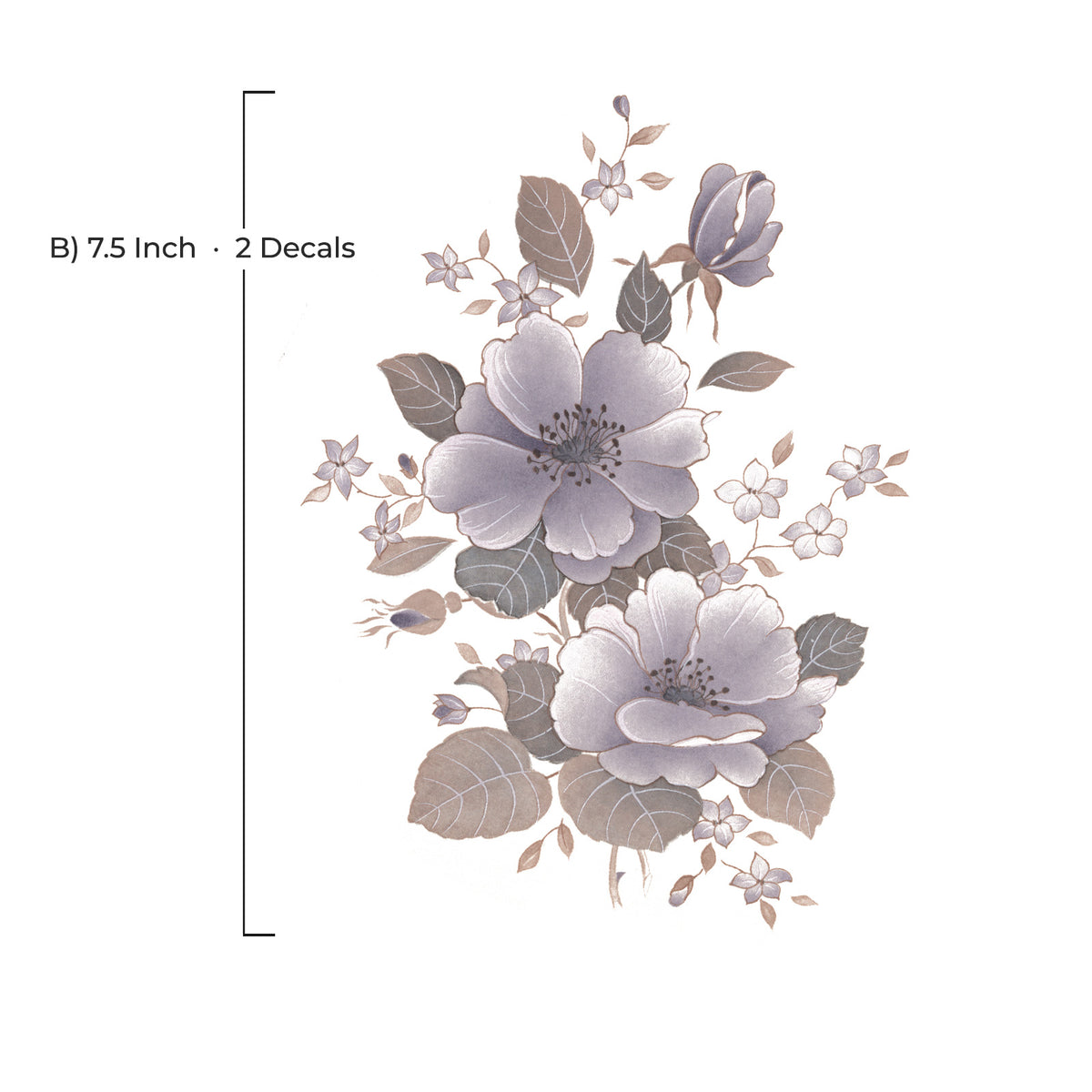 Waterslide Decal for Ceramics - Lavender Wild Roses – Vintage Botanical