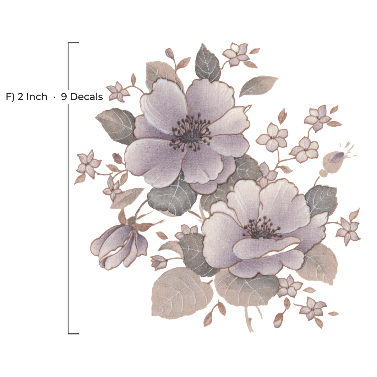 Waterslide Decal for Ceramics - Lavender Wild Roses – Vintage Botanical