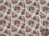 Allover Pink Rose Chintz 1 pc 9" X 13-3/4" Overglaze Ceramic Decal Sheet 3189