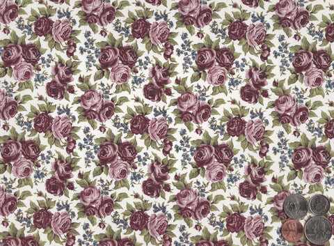Allover Pink Rose Chintz 1 pc 9" X 13-3/4" Overglaze Ceramic Decal Sheet 3189