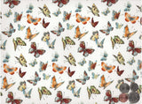 Allover Butterfly Chintz 1 pc 9" X 13-3/4" Overglaze Ceramic Decal Sheet 3254