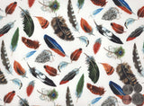 Allover Feathers Chintz 1 pc 9" X 13-3/4" Overglaze Ceramic Decal Sheet 3552