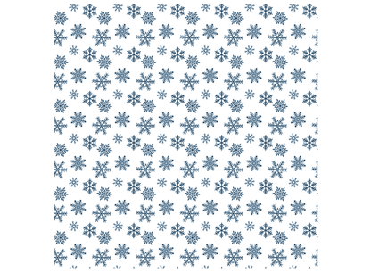 Snowflakes Tiled 5 Inch Blue Fused Glass Decals