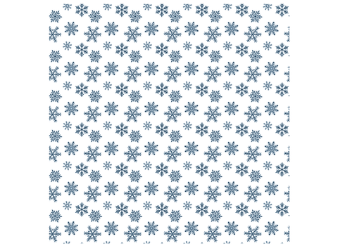 Snowflakes Tiled 5x5 Blue Fused Glass Decals