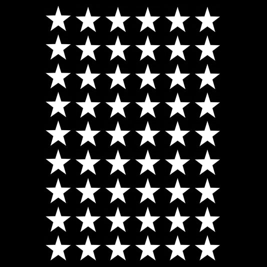 Canton Stars Half Inch White Fused Glass