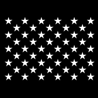 USA Flag Star Union 1pc 4 x 6 Inch White Fused Glass Decals