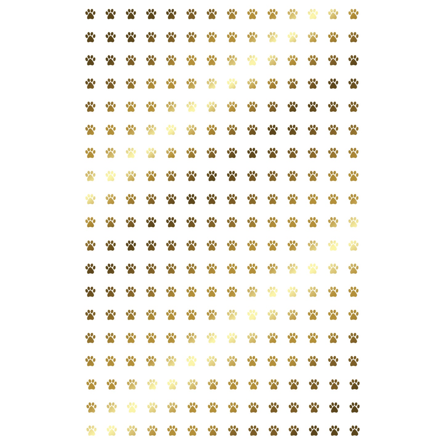 Paw Prints Tiny 266 pcs 1/8 Inch 22k Gold Fused Glass Decals