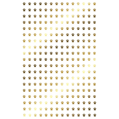 Paw Prints Tiny 266 pcs 1/8 Inch 22k Gold Fused Glass Decals