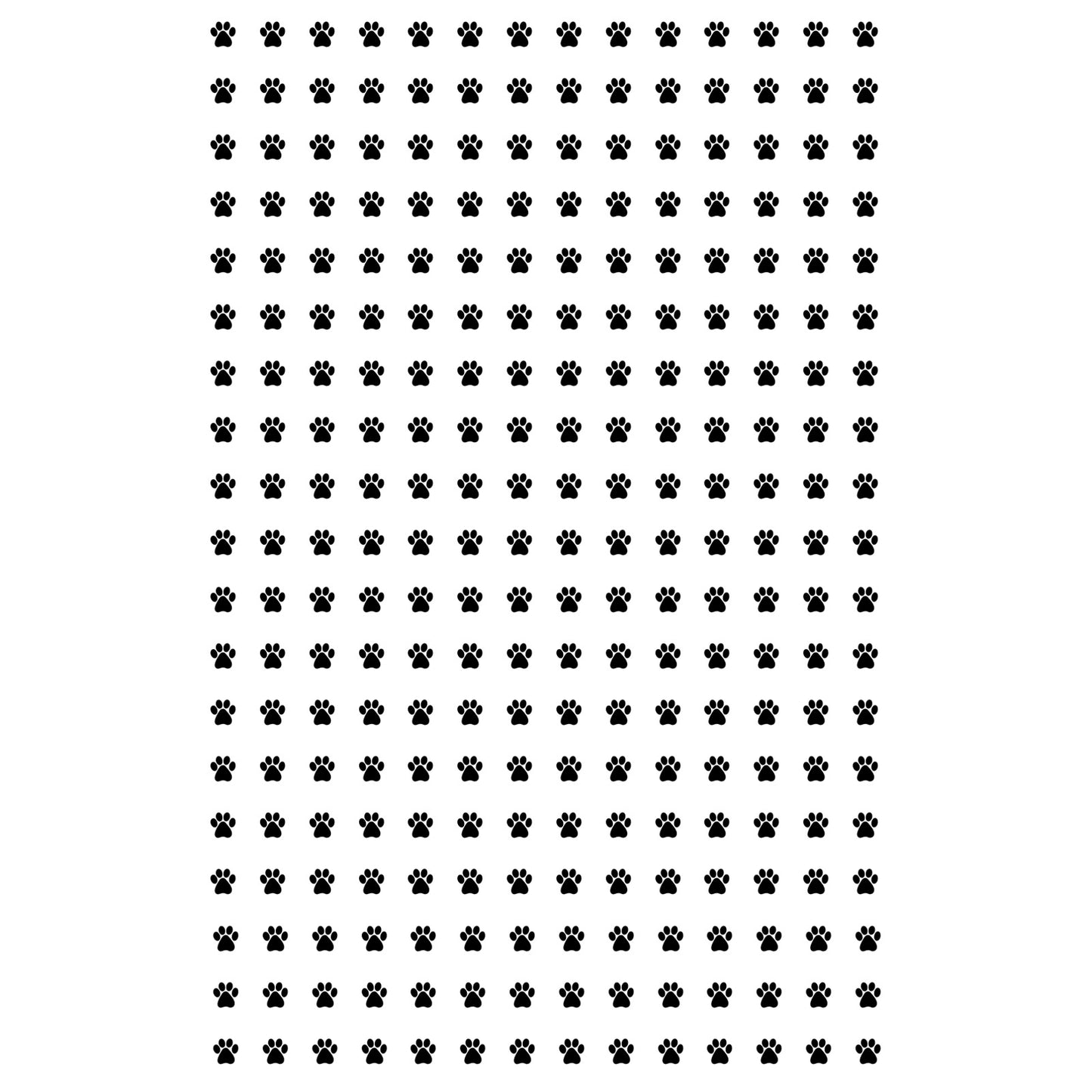 Tiny Paw Prints 266 pcs 1/8 Inch Black Fused Glass