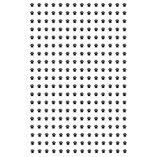 Tiny Paw Prints 266 pcs 1/8 Inch Black Fused Glass