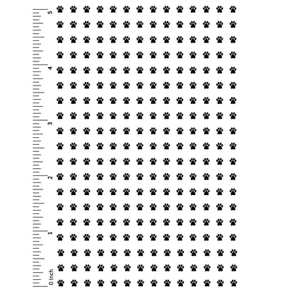 Tiny Paw Prints 266 pcs 1/8 Inch Black Fused Glass