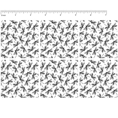 Dragonfly Tiles 6 pcs 2.5 Inch Black Fused Glass Decals