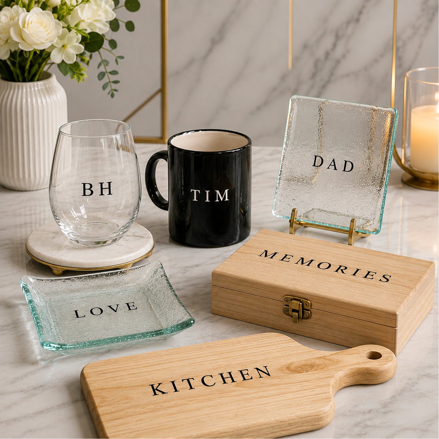 Times New Roman Font Alphabet 62 pcs 0.5 Inch Tall Black Fused Glass Decals