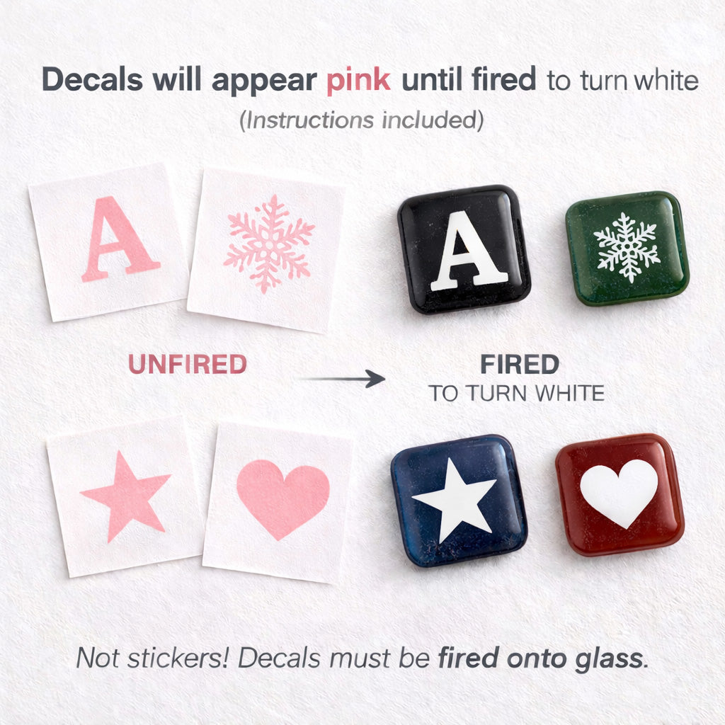 Easter Stripes Basket Rabbit 5 x 7 Inch White Fused Glass Decal