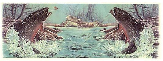 Trout Fish River Wrap Wraparound 8.5 x 3 Inch 1 pc Overglaze Waterslide Ceramic Decal