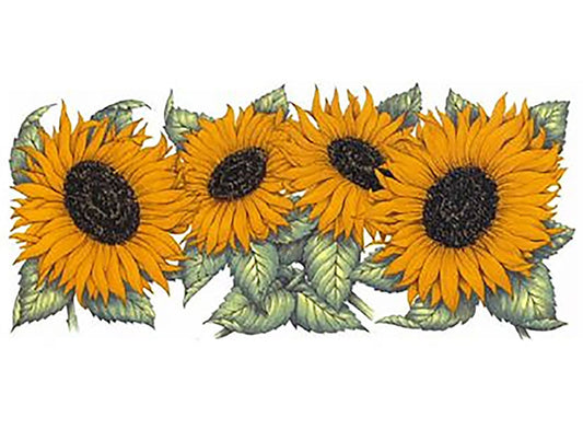 Sunflower Cup Wrap Wraparound  1 pc  7 1/2" X 3 1/2" Waterslide Ceramic Decal
