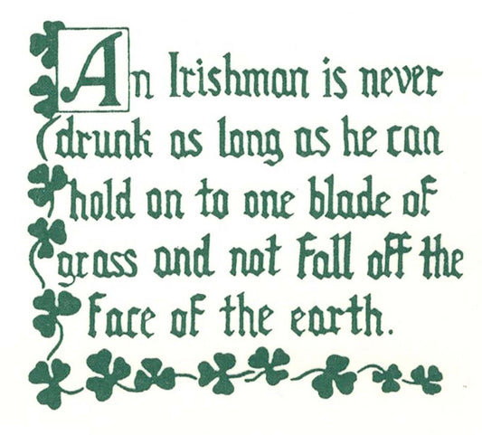 An Irishman is never drunk 6 pcs 1.75 X 1.75" Overglaze Waterslide Ceramic Decal