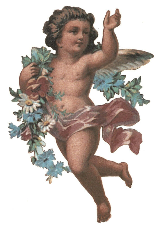 Cherub Angel Daisy Flowers Overglaze Waterslide Ceramic Decals