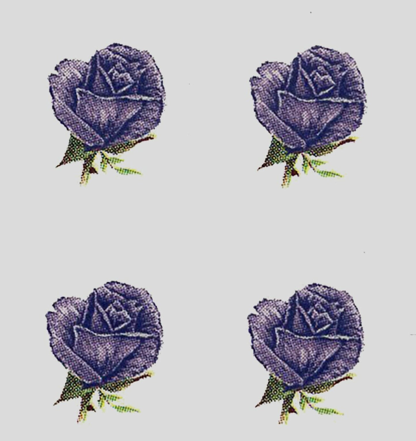 Purple Lavender Tiny Rose Bits 24 pcs 0.35 Inch Waterslide Ceramic Decals