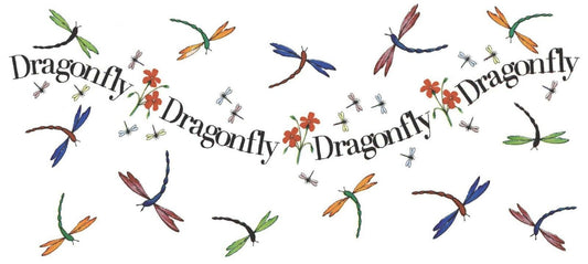 Dragonfly Cup Wrap 1 pc 7-1/2" X 3-1/4" Waterslide Ceramic Decal