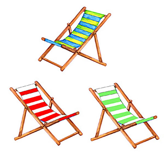 Deck Beach Chairs Overglaze Waterslide Ceramic Decals