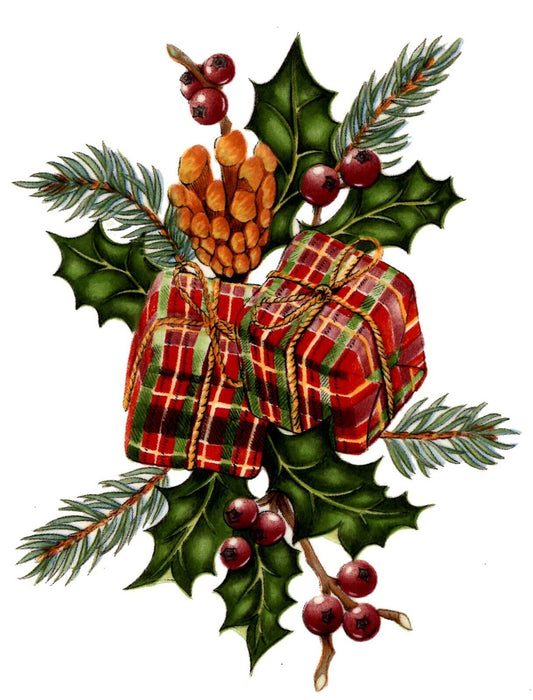 Christmas Vintage Gifts Holly Berry Select-A-Size Waterslide Ceramic Decals