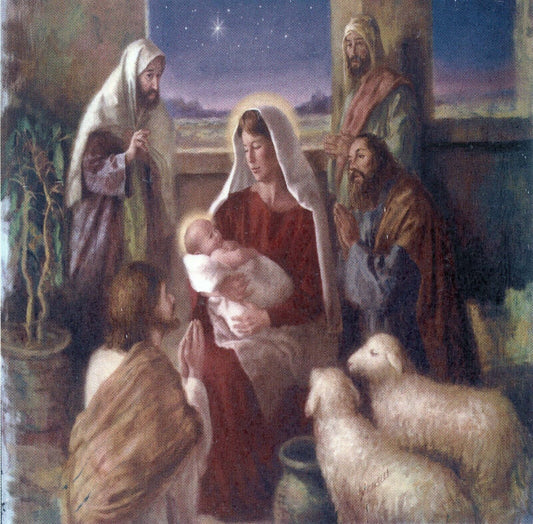 Christmas Nativity Scene 1 pc 6" X 6" Waterslide Ceramic Decal