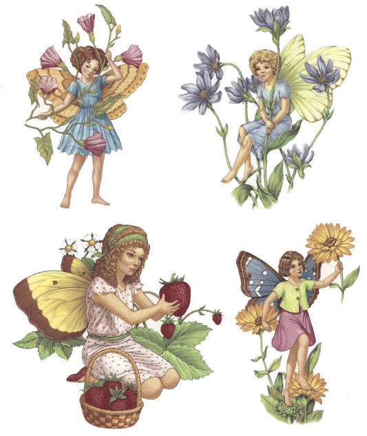 Garden Fairies Flowers Strawberries Overglaze Waterslide Ceramic Decals