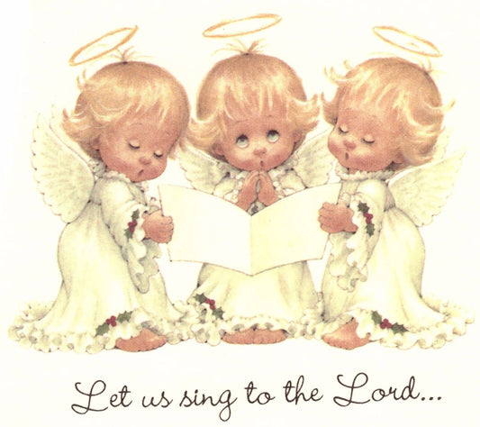 Christmas Angel Choir 1 pc  7-1/4" X 6" Waterslide Ceramic Decals