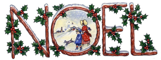 Christmas Vintage Noel Holly Berry Overglaze Waterslide Ceramic Decals