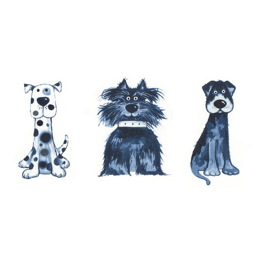Dumpster Dog Puppy Black Sketch Overglaze Waterslide Ceramic Decals