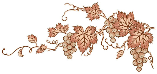 Gold Grapes Leaf Overglaze Waterslide Ceramic Decals