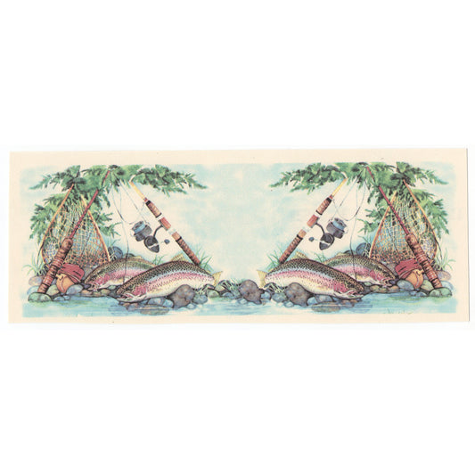 Trout Fish Wrap 1 pc 8.5 x 3 Inch Overglaze Waterslide Ceramic Decal