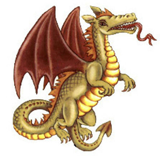 Fantasy Mythical Winged Green Dragon Select-A-Size Waterslide Ceramic Decals