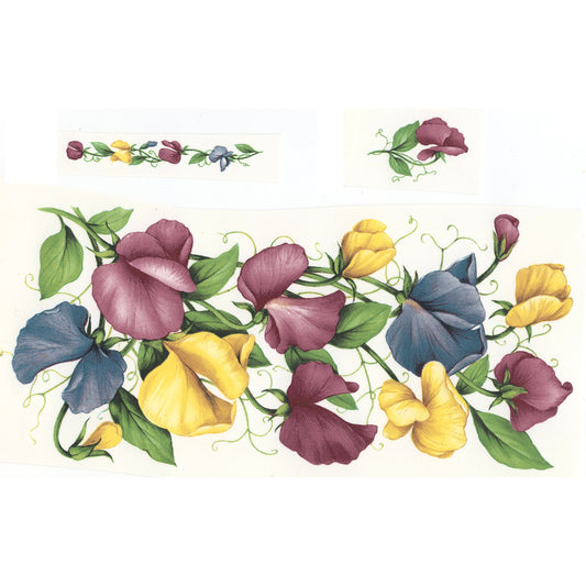 Sweet Pea Mug Wrap Overglaze Waterslide Ceramic Decals