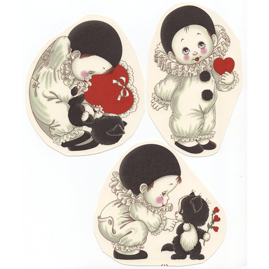 Pierrot Clowns Overglaze Waterslide Ceramic Decals