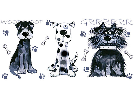 Dumpster Dog Wrap Wraparound 7.75 X 3.5" Overglaze Waterslide Ceramic Decal