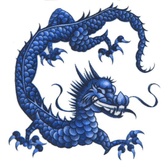 Blue Willow Dragon Rounds Select-A-Size Waterslide Ceramic Decals