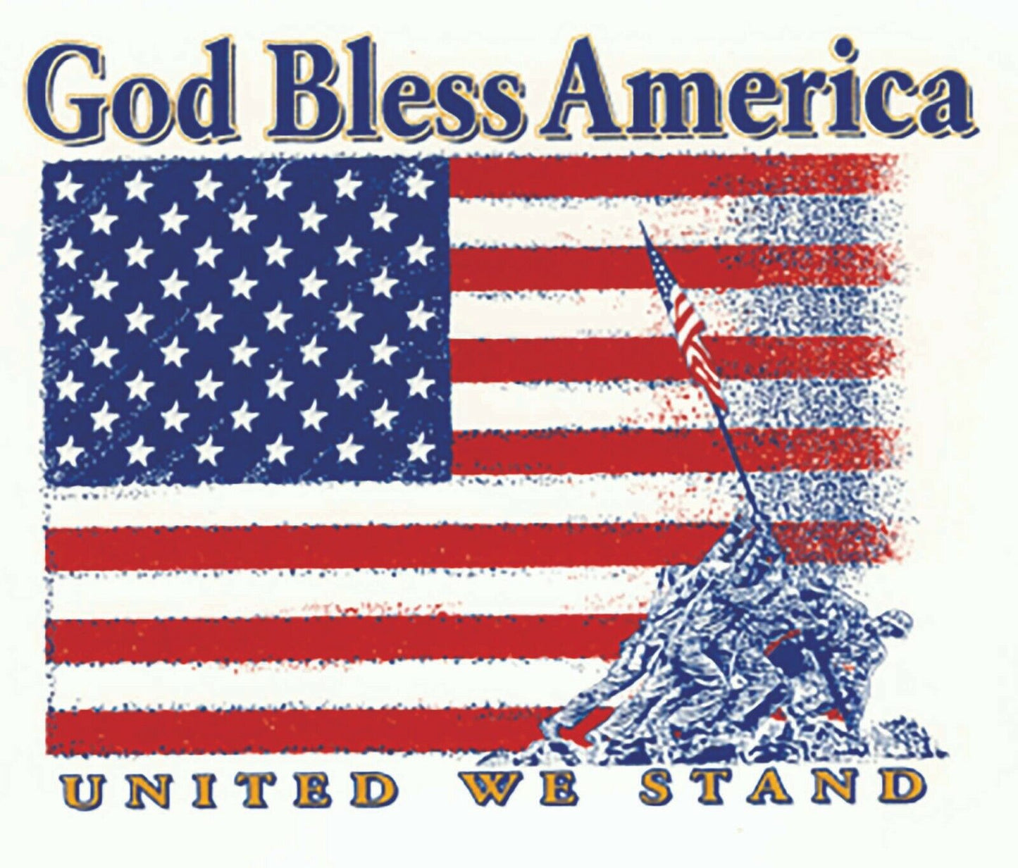Patriotic Flag United We Stand America Overglaze Waterslide Ceramic Decals